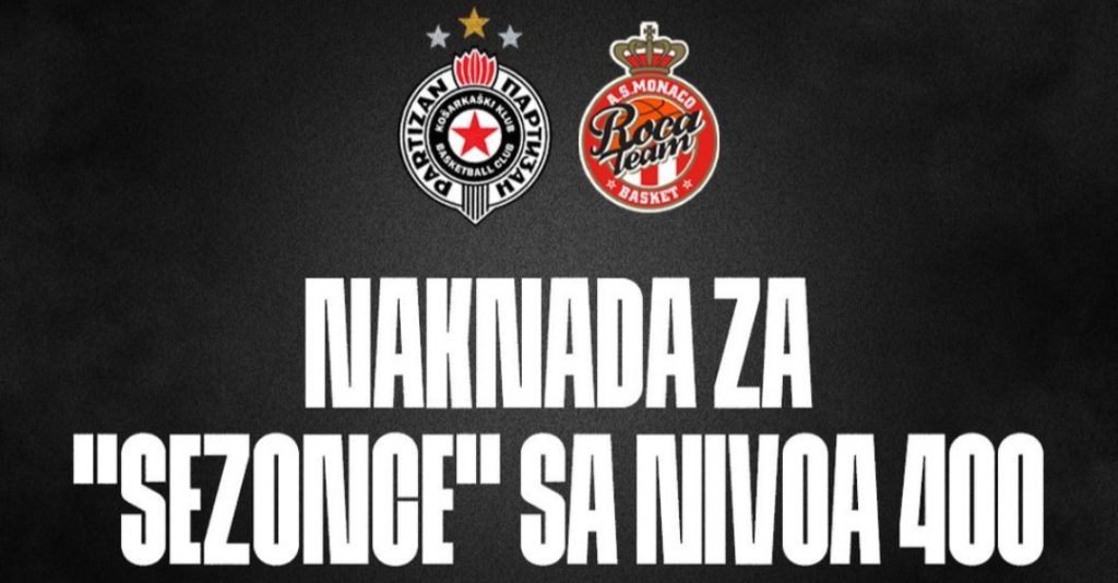 KK Partizan izdao sapoštenje za utakmicu protiv Monaka!
